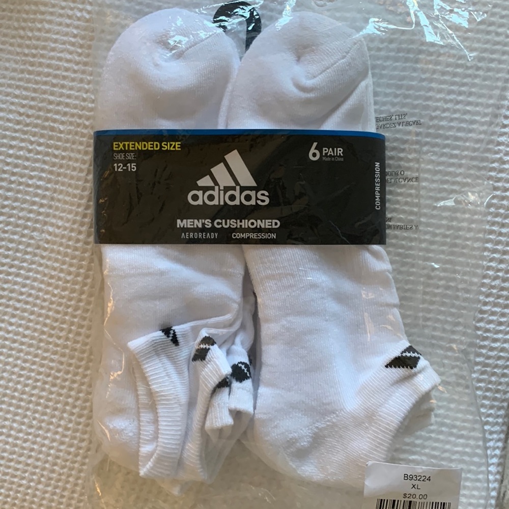 Adidas Mens Cushioned Socks Size 12-15